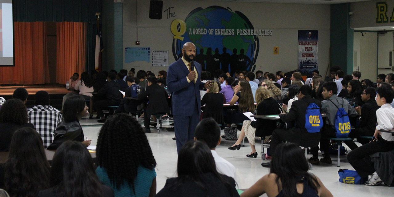 Rushion McDonald Announced as Keynote Speaker at Quail Valley Middle School Career Day